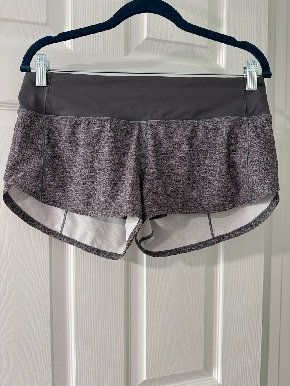 lululemon athletica Gray Heather Athletic Shorts with Dark Waistband